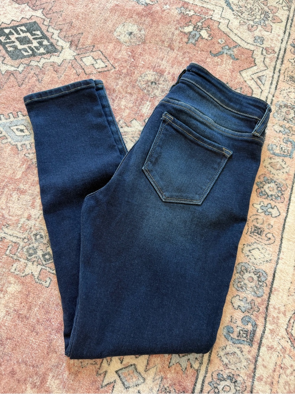 KanCan Dark Blue Denim with Button Fly (Size 28)